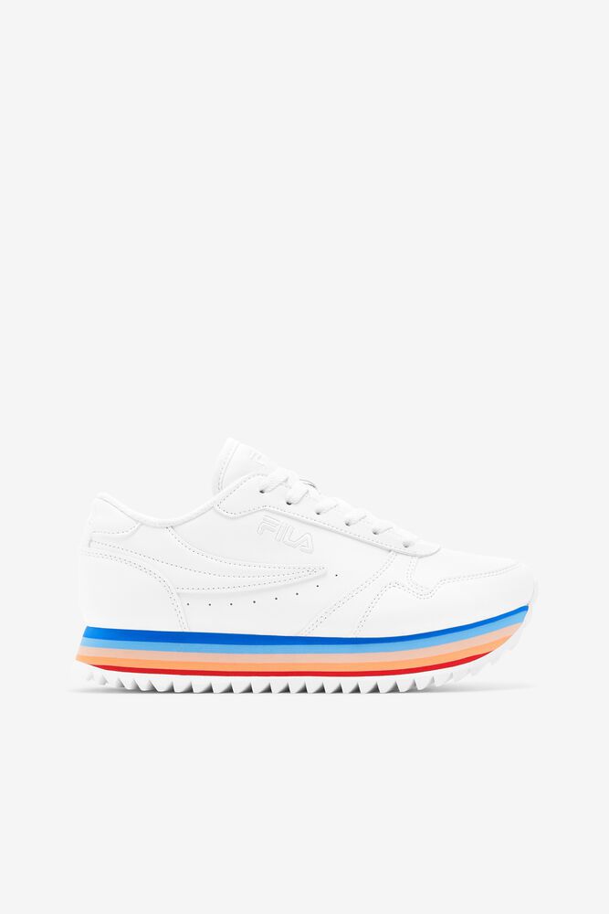 Fila Orbit Stripe Trainers White - Womens - 35684BJGO